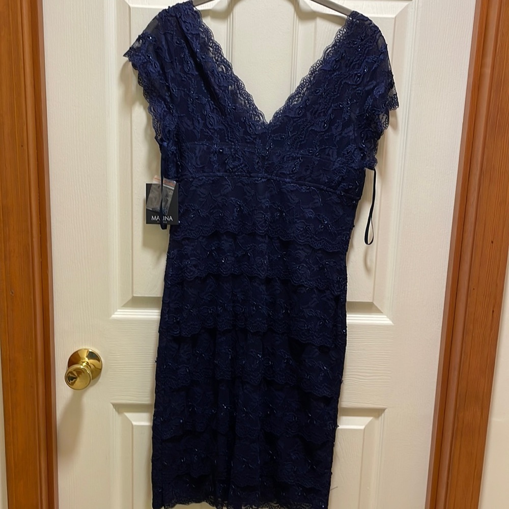 Beaded Lace Cocktail Dress